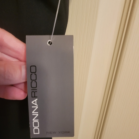 Black Donna Rico Zip Front Dress Size 10 - Picture 5 of 11